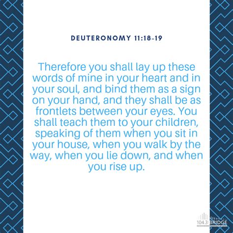 Deuteronomy 1118 19 1043 The Bridge