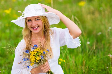 Woman In Meadow Free Stock Photo Public Domain Pictures