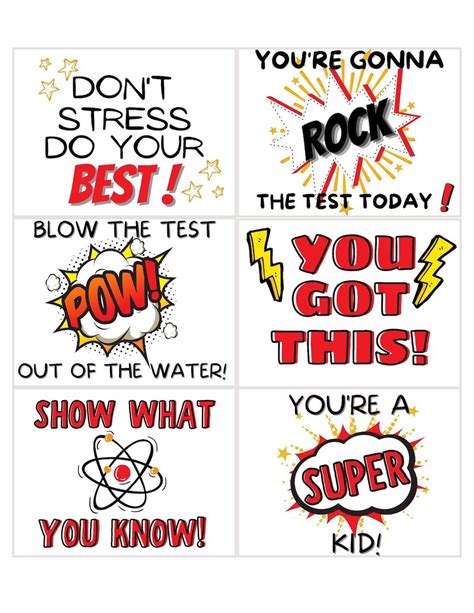 Free Test Motivation Printable Cards For Elementary Students Originalmom