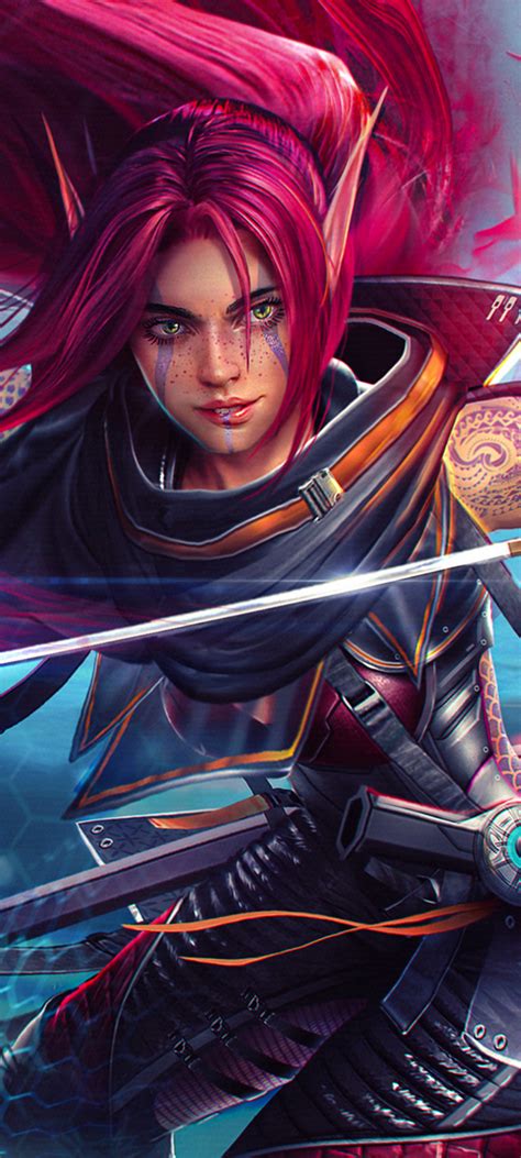 16 anime images in gallery. 1080x2400 The Elf Warrior 1080x2400 Resolution Wallpaper ...
