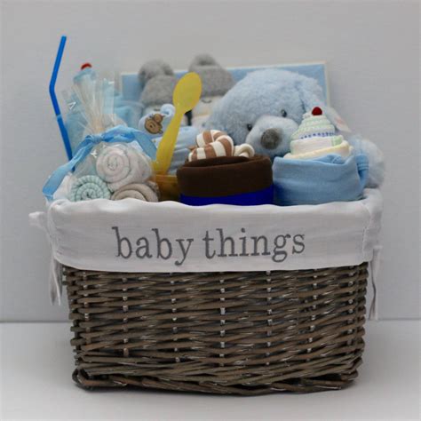 Here are 36 gift ideas for new parents. Baby Boy Gift Basket Baby Shower Gift Newborn Gift Storage ...