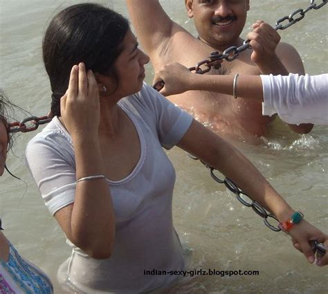 Aunties In Ganga River Bathing