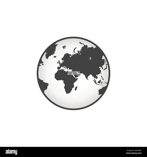 Globe Icon Earth Planet World Sign Map Isolated Vector Illustration