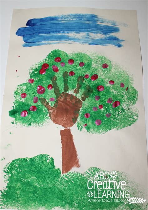 Handprint Apple Tree Kids Craft