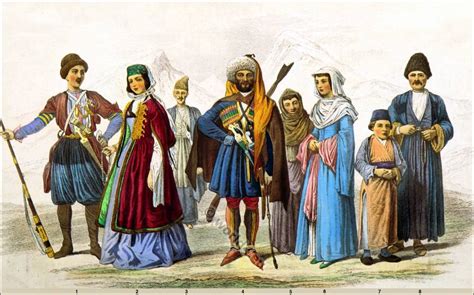 Costumes Of Georgian Circassian And Armenian Races