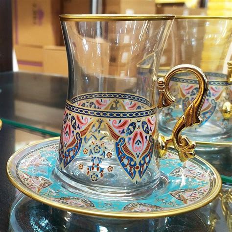 Pcs Pasabahce Evla Turkish Tea Set With Mirra Cups Traditional Turk