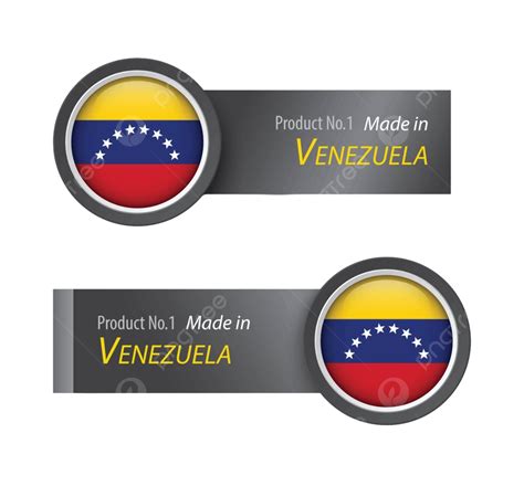 Venezuelan Flag Symbol And Accompanying Text Label Country Sign Badge