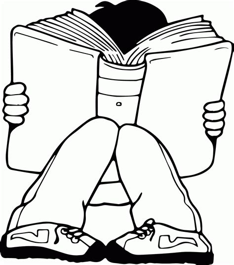 Reading Coloring Coloring Pages