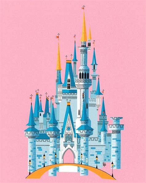 Magic Kingdom Cinderellas Castle Inspired Print In 2020 Disney