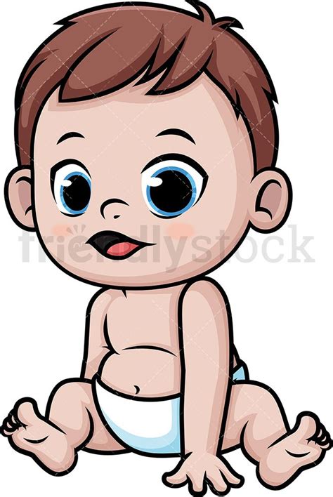 Baby Sitting Cartoon Clipart Vector - FriendlyStock | Cartoon clip art, Baby cartoon, Cartoon