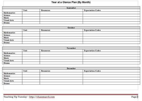 Long Range Plan Template Chase March Official Site