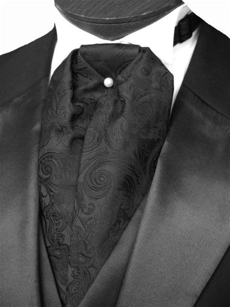 Let's be honest, purchasing a wedding suit can feel like a daunting task even for the most seasoned shopper. Amazon.com: Ascot Tuxedo Tie- Black Satin Tapestry ...