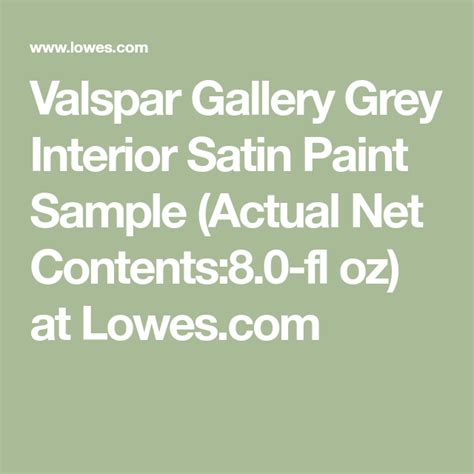 Valspar Gallery Grey 2006 10b Interior Paint Sample Half Pint Lowes