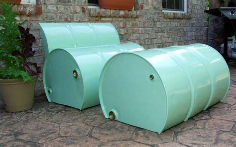 55 Gallon Steel Drums Repurposed Into Impressive Furniture Collection