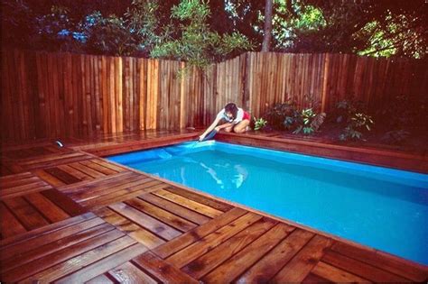 Adding wooden fences around the pool is also a great idea. Lap Pool and Deck Plans DIY In ground Pool Build Your Own ...