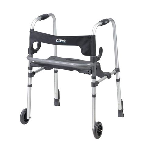 Drive Clever Lite Ls 2 Wheel Rollator Walker With Seat And Push Down