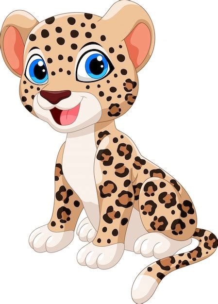 Premium Vector Cute Leopard Cartoon