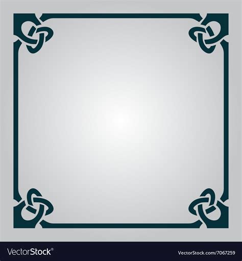 Elegant Celtic Frame Royalty Free Vector Image