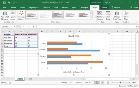 Select a black cell, and press ctrl + v keys to paste the selected column. MS Excel 2016: How to Create a Bar Chart