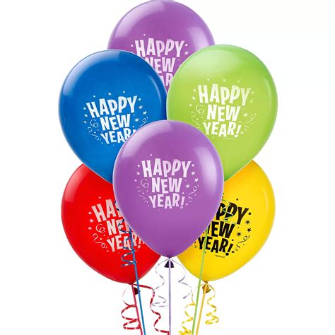 Primary Color Happy New Year Balloons 20ct Party City Canada