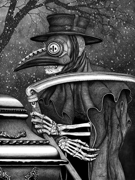 Grim Reaper Plague Doctor Death Newmanart Drawings And Illustration