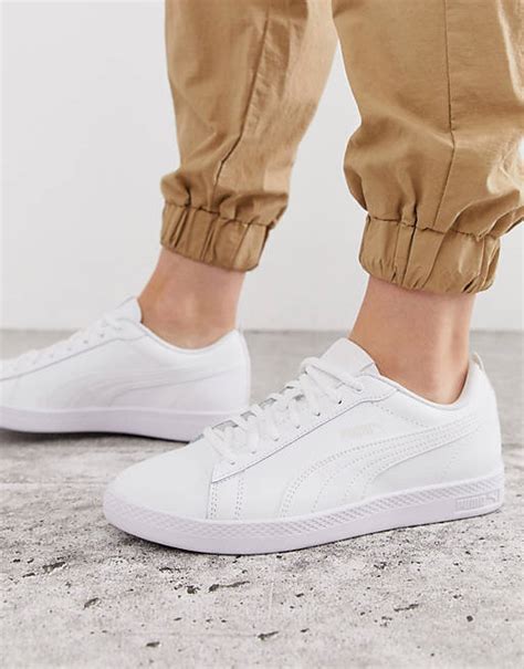 Puma Smash V2 Sneaker In White Asos