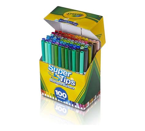 super tips washable markers 100 count bulk crayola