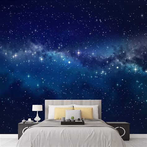 66x96 Large Self Adhesive Starry Night Sky Wall Mural Wallpaper Ebay