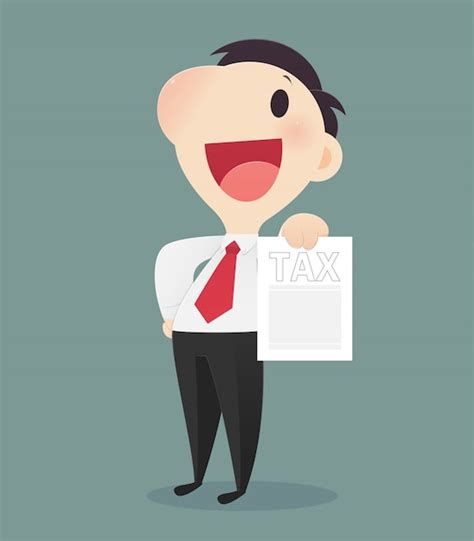 Premium Vector Cartoon Businessman Holding Tax Form Character Man