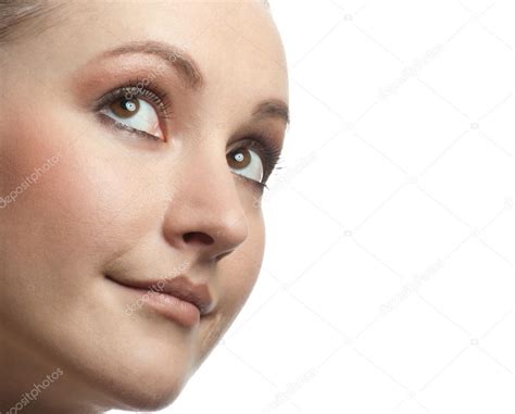 Fresh Clear Healthy Skin On The Face Of Beautiful Woman Stock Photo By