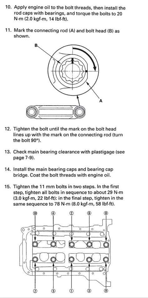 Torque Spec Main Bearing And Metal Rod Honda Tech