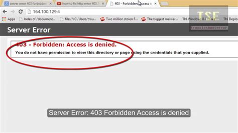 Server Error 403 Forbidden Access Is Denied Youtube