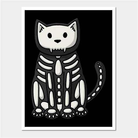 Halloween Skeleton Cat By Candelariafrederic Halloween Skeletons