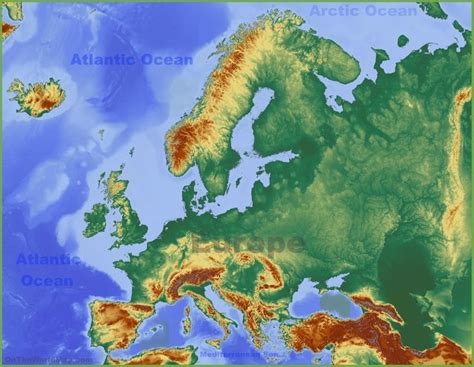 Physical Map Of Europe Europe Map Map Physical Map