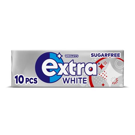 Extra White Sugarfree Chewing Gum 10 Pieces Bb Foodservice