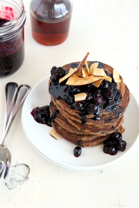 Paleo Tigernut Pancakes With Lemon Blueberry Sauce The Wheatless Kitchen