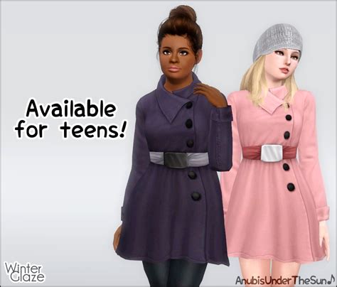 My Sims 3 Blog Winter Glaze ~ Outerwear Coat For Teen To Adult By