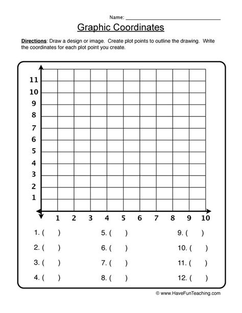 Using This Plotting Graphing Coordinates Worksheet Students Draw An
