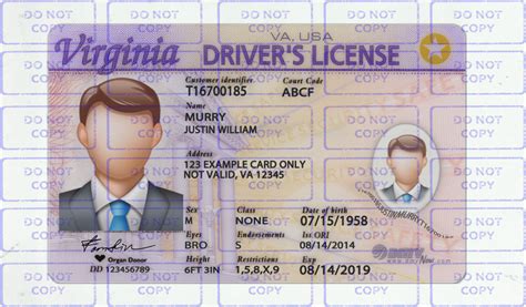 Virginia Driver License Template Edit Ssc