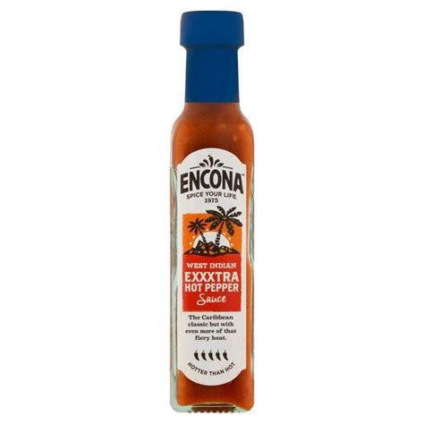 Encona West Indian Exxxtra Hot Pepper Sauce 142ml Condiments And Sauces Buy Online Uk