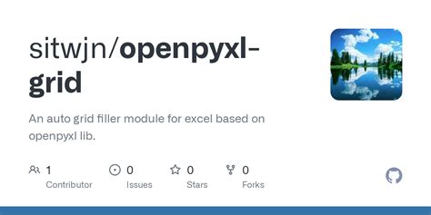 GitHub Sitwjn Openpyxl Grid An Auto Grid Filler Module For Excel Based On Openpyxl Lib