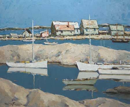 Mahone Bay Nova Scotia Walter Farndon Oil On Canvas X Private Collection Mahone