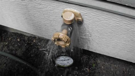Exterior faucets can cause plenty of problems for your plumbing in the winter. Hose Bibb Leak (Vacuum Breaker) - YouTube