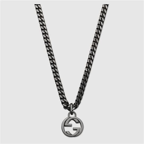 Silver Necklace For Men Gucci Sterling Silver Dogtag Necklace In
