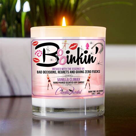 funny sex candle boinkin vanilla scented glass jar with bamboo lid naughty ts for women