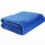 60x80 Inches Throw Blanket Blue Twin Size Fuzzy Fleece Super 