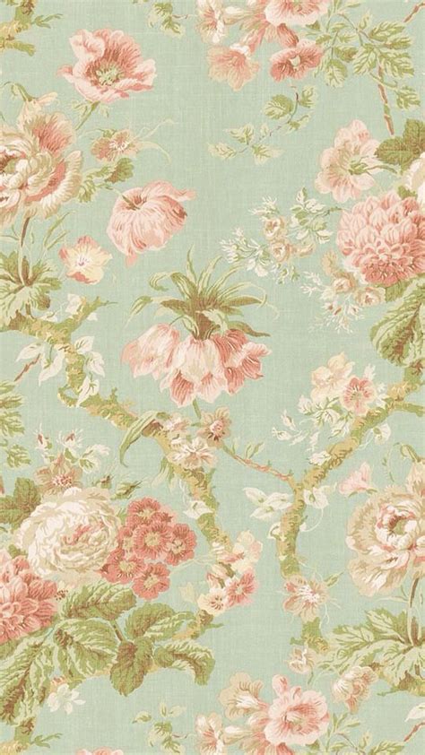 Wonderful Pattern Vintage Floral Wallpapers Iphone
