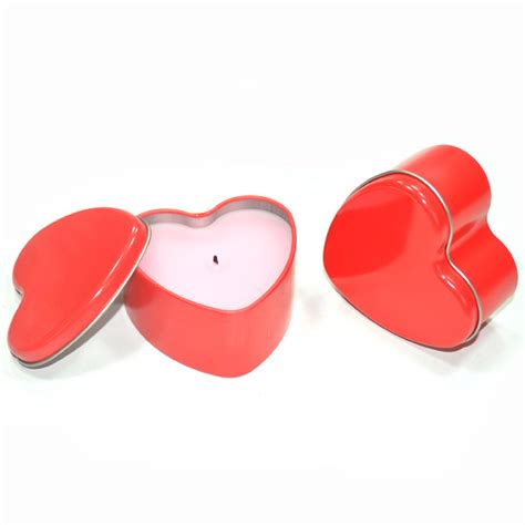 China Heart Shaped Candle Tin Cans China Heart Shaped Tin Cans