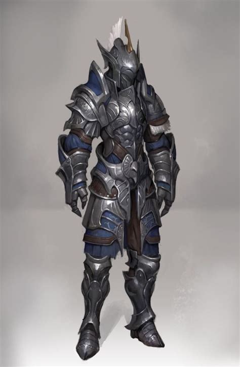 Blue Trim Knight Fantasy Armor Armor Concept Concept Art Characters