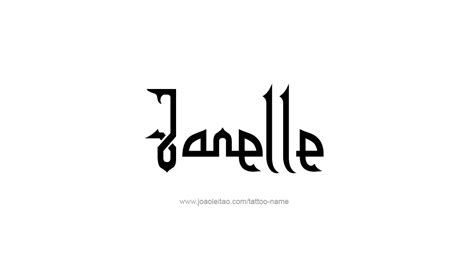 Janelle Name Tattoo Designs